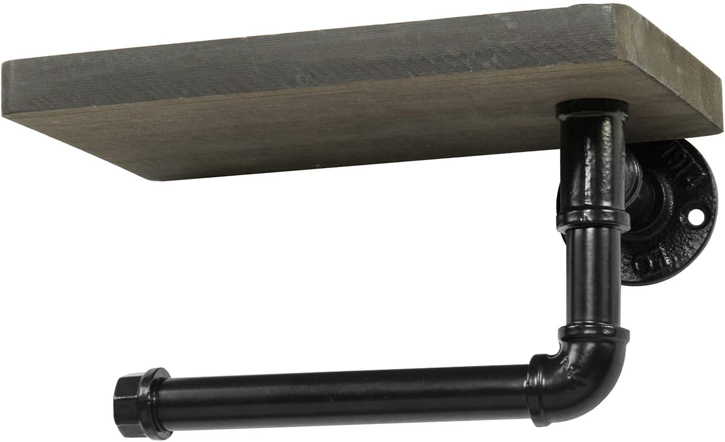 Lіmіtеd Dіѕсоunt MyGift Toilet Paper Holder with Shelf, Wall Mount Industrial Pipe and Barnwood Gray Wood Bathroom Toilet Paper Roll Holder