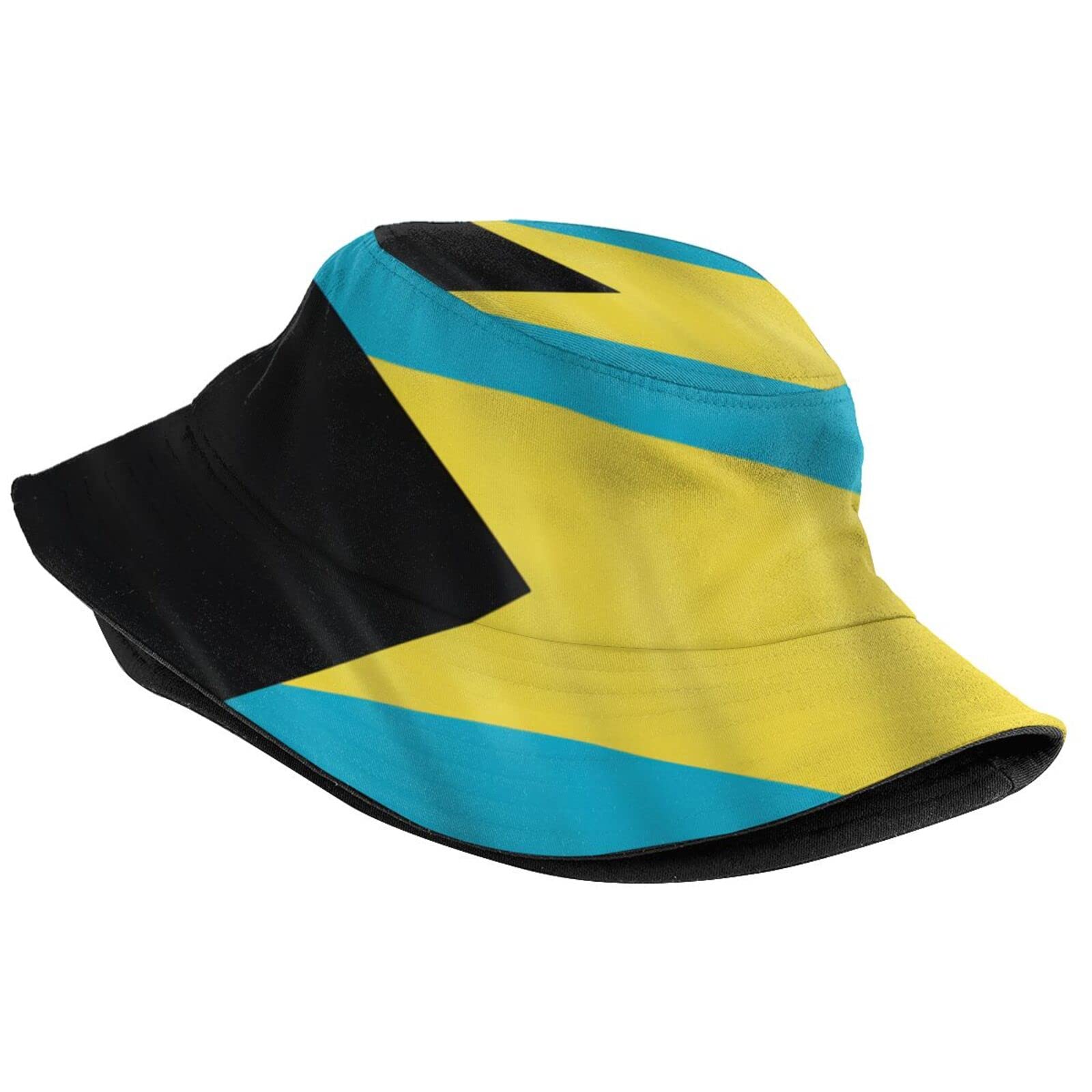 Bahamas Flag Bucket Hat Packable Outdoor Bahamian Sun Hats Fisherman Caps for Men Women