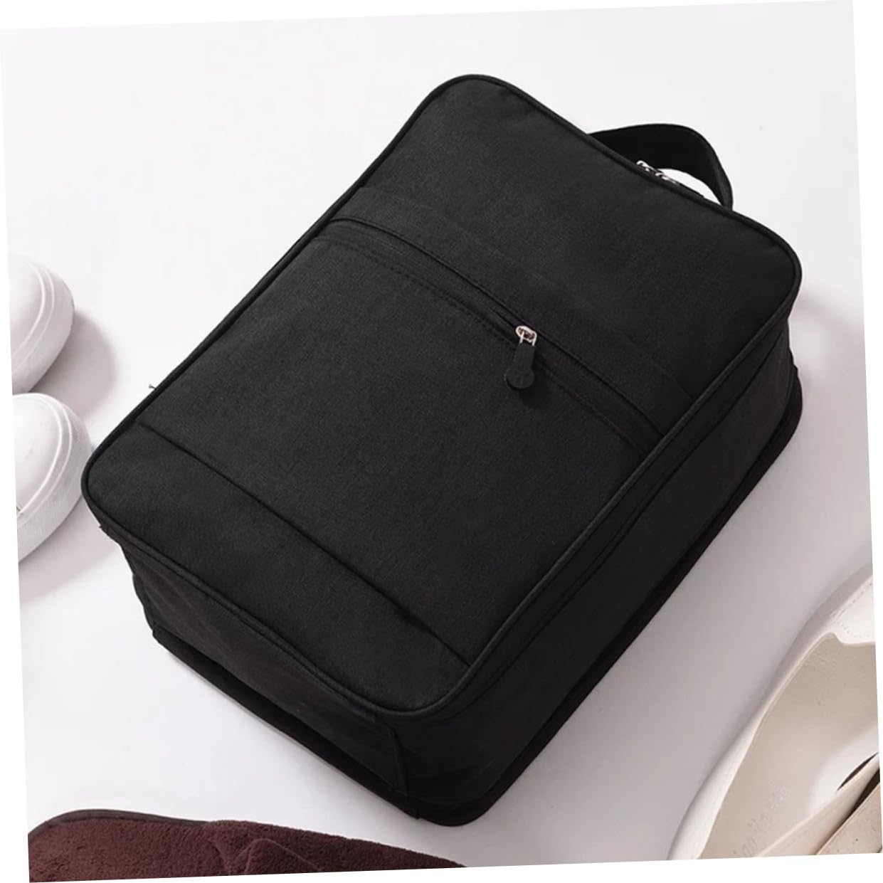 Borsa Porta Scarpe da Viaggio Nero, Organizer Comodo e Multifunzionale Grande Capacità, per Trasporto e L'ordinamento delle Scarpe