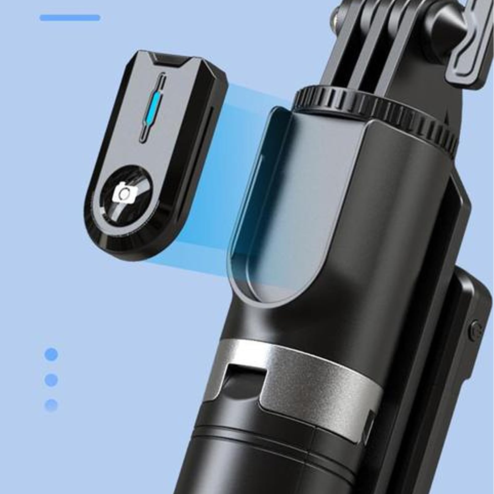 Trípode extensible para selfie de 63 grados con luz, trípode portátil para teléfono celular, rotación de 360 grados para transmisiones en vivo, grabación de video