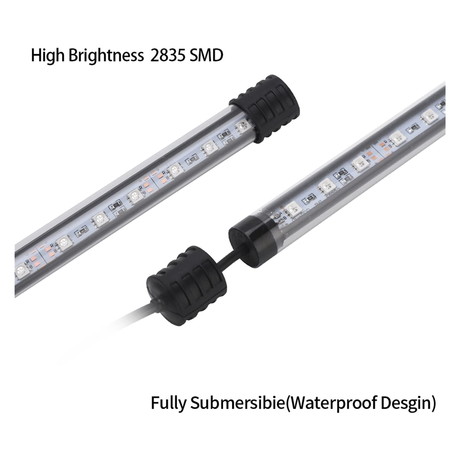 Luz de Acuario 18-57cm Control Remoto Lámpara de Buceo Lámpara Colorida Lámpara de 90-260v para Plantas Pecera Uso Anfibio Esencial (Color : SZD-Q60RGB)