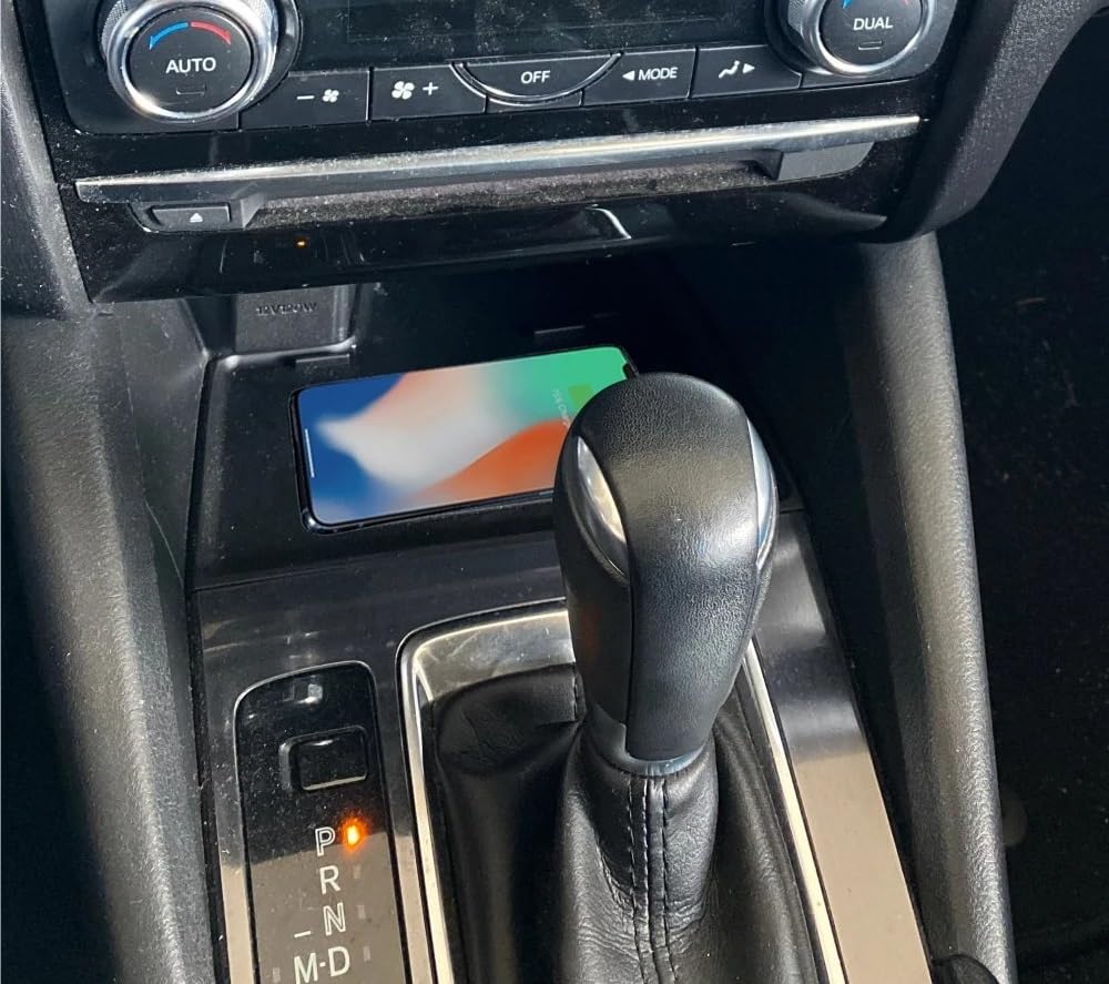 Chargeur de téléphone rapide adapté for Mazda 6/ATENZA 2014 à 2018, tapis de chargement sans fil for voiture, support de téléphone portable, Plug And Play, commande centrale