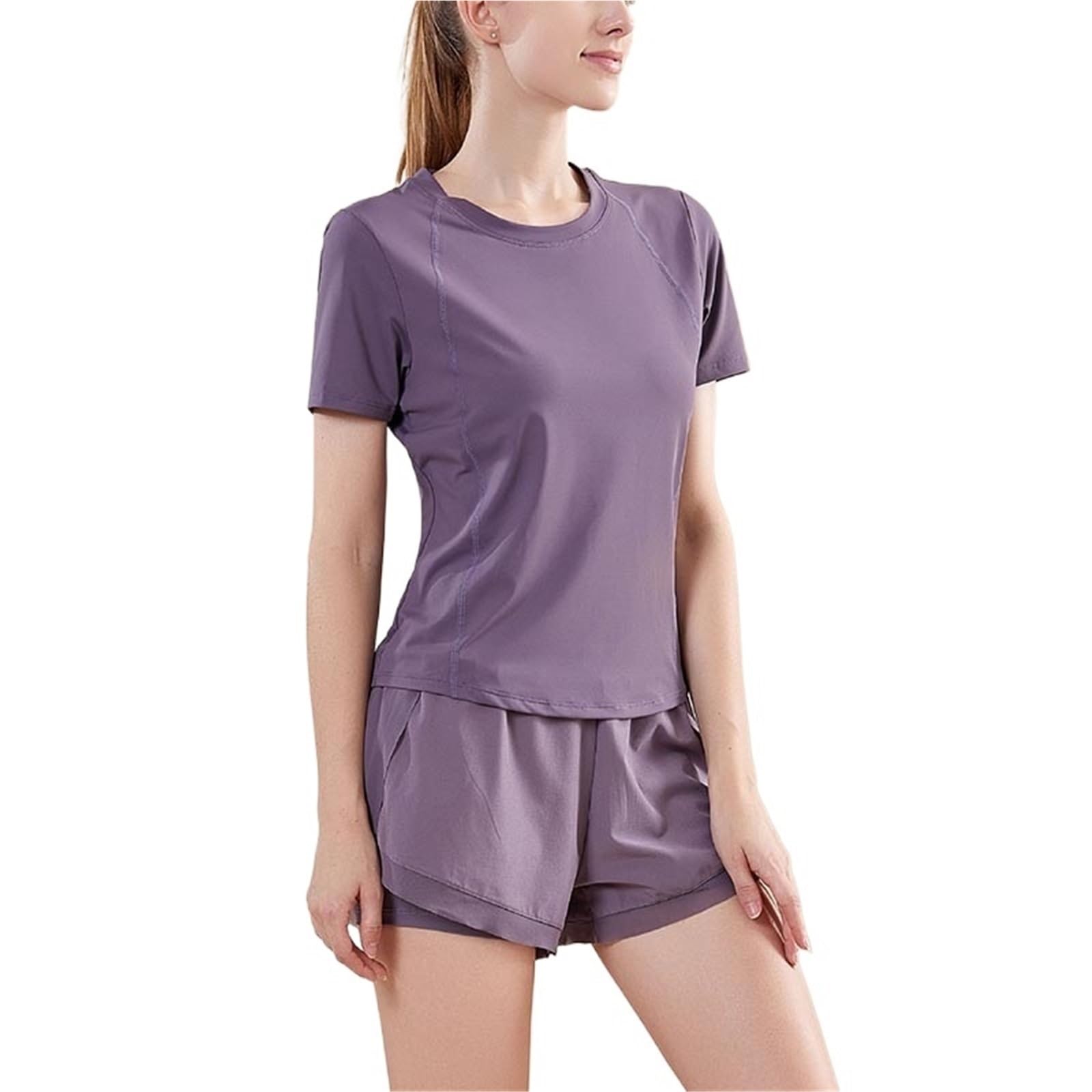 Conjunto deportivo, ropa deportiva de entrenamiento, ropa de gimnasio, Fitness, Top corto de manga larga, Leggings de cintura alta, trajes deportivos