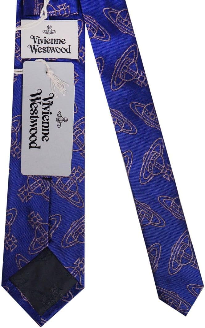 【極美品】 ヴィヴィアンウエストウッド ネクタイ ネイビー オーブロゴ スカル Vivienne Westwood ヴィヴィアン ・ウエストウッド BRICK ORBS