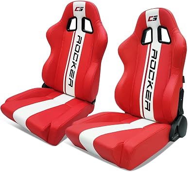 PU Leather Racing Seat with Dual Sliders For Universal