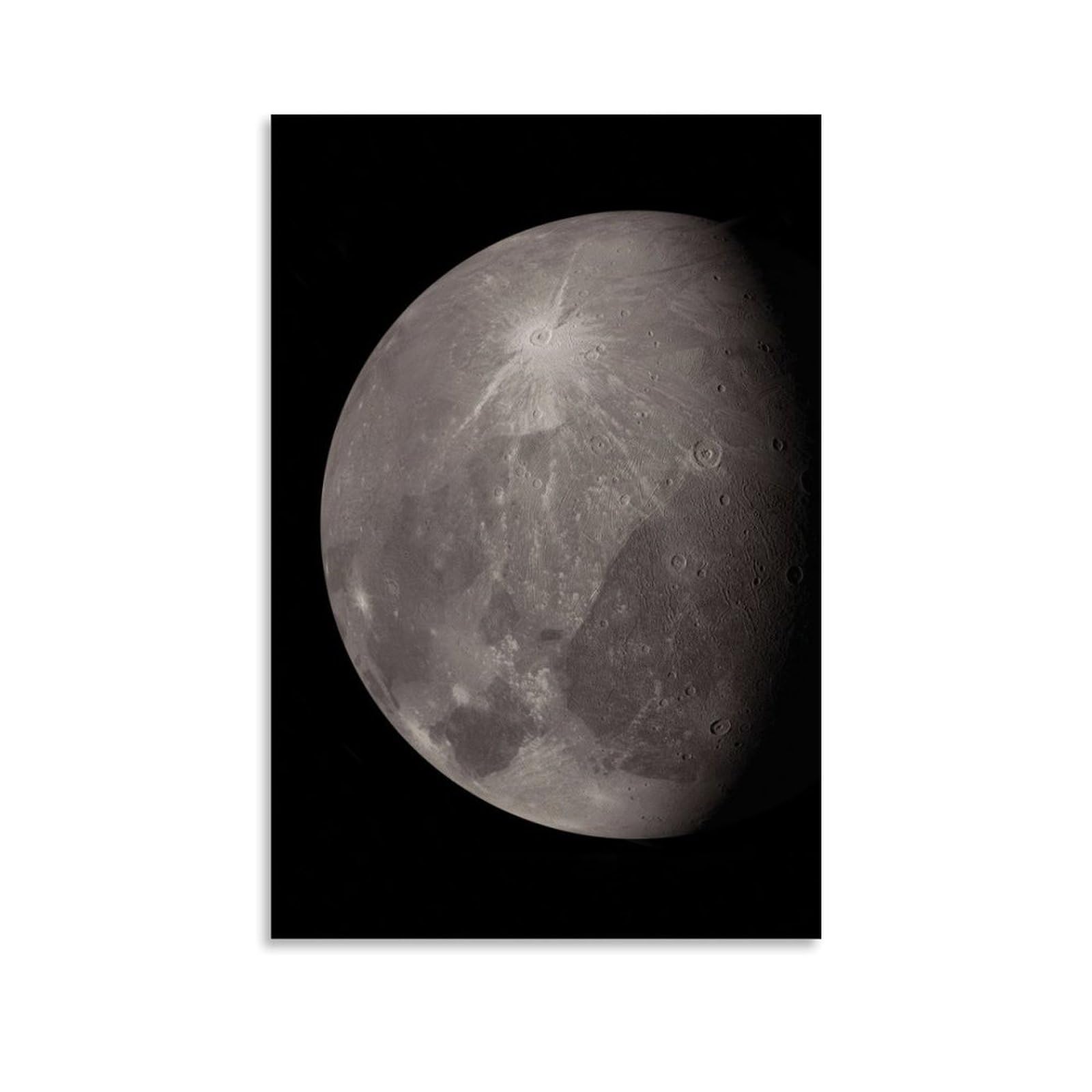 Ganymede(2) Space Poster Office Room Decor Cosmic Starry Sky Wall Art Posters for Wall Decoration 24x36inch(60x90cm)