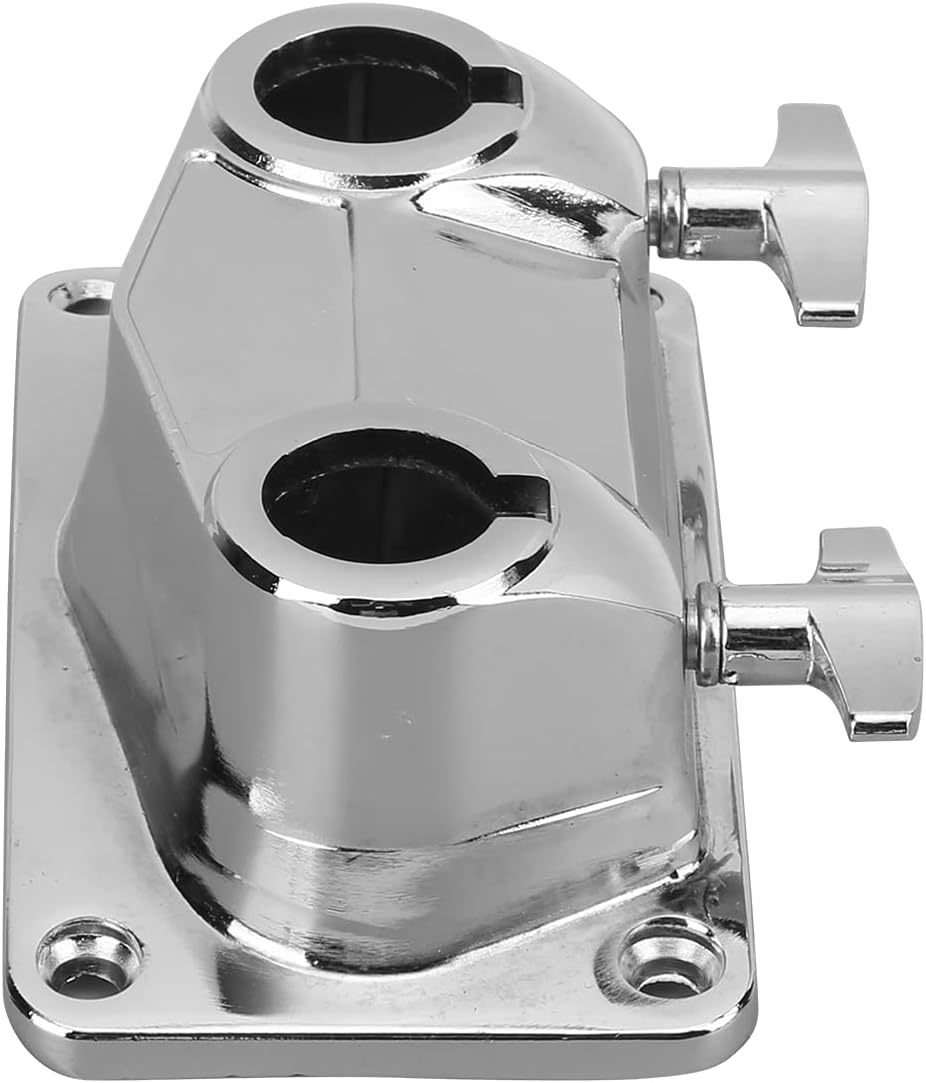 Double Hole Drum Stand Zinc Alloy Connecting Clamp Instrument Mounting Extension Bracket