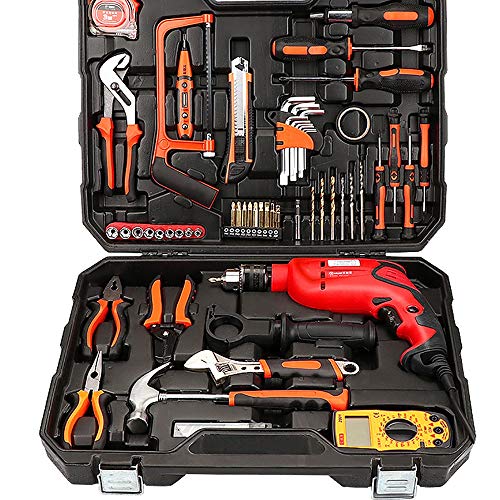 Kombination Haushalt Bohrmaschine Werkzeugsatz Hardware-Set Elektriker Reparatur Heimwerker Multifunktions-Toolbox