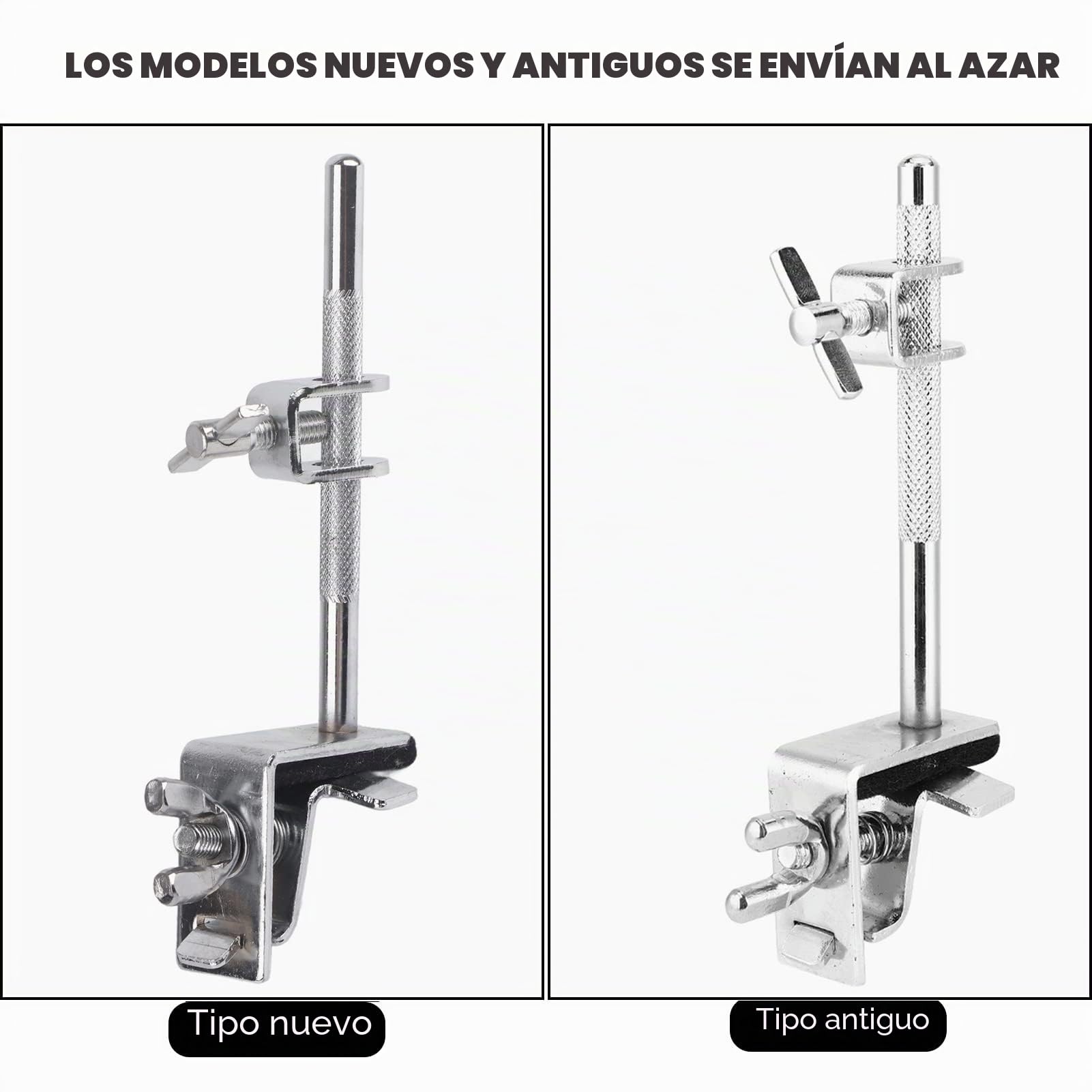 Soporte de Cencerro WC51, Soporte de Cencerro de Tambor Estándar Ajustable, Abrazadera de Cencerro Montada en Aro, Ajuste hacia Arriba o hacia Abajo para Herrajes de Tambor de