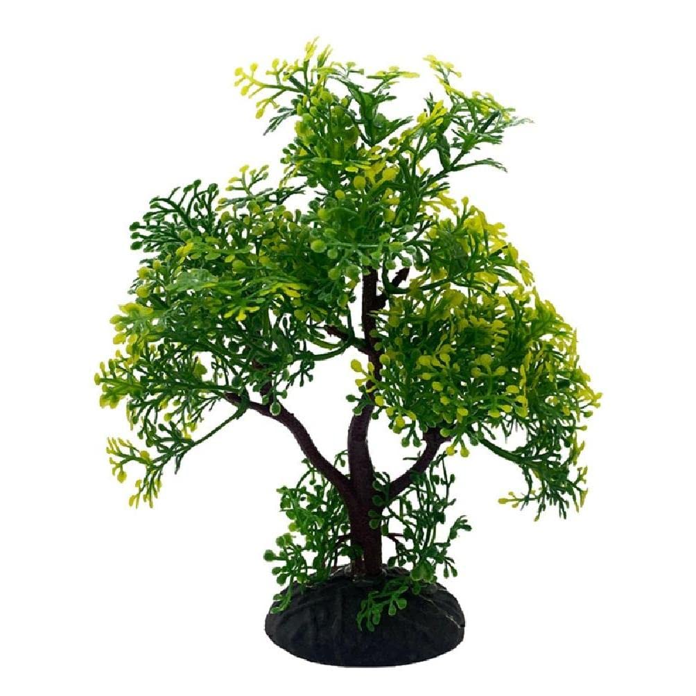 UNF Plantas de agua de plástico para acuario, plantas artificiales realistas, árboles pequeños, adornos de 6 pulgadas de alto, decoraciones de peceras, plantas de plástico artificiales para pecera