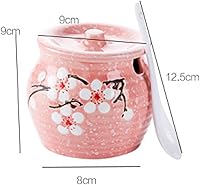 Vista 2 de Tarro de almacenamiento de cerámica con tapa y cuchara