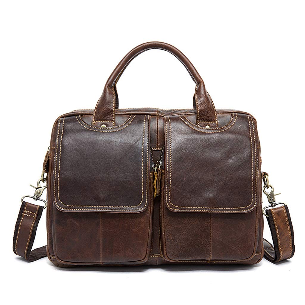 Sacoche en cuir homme sac ordinateur portable étanche et sac messager
