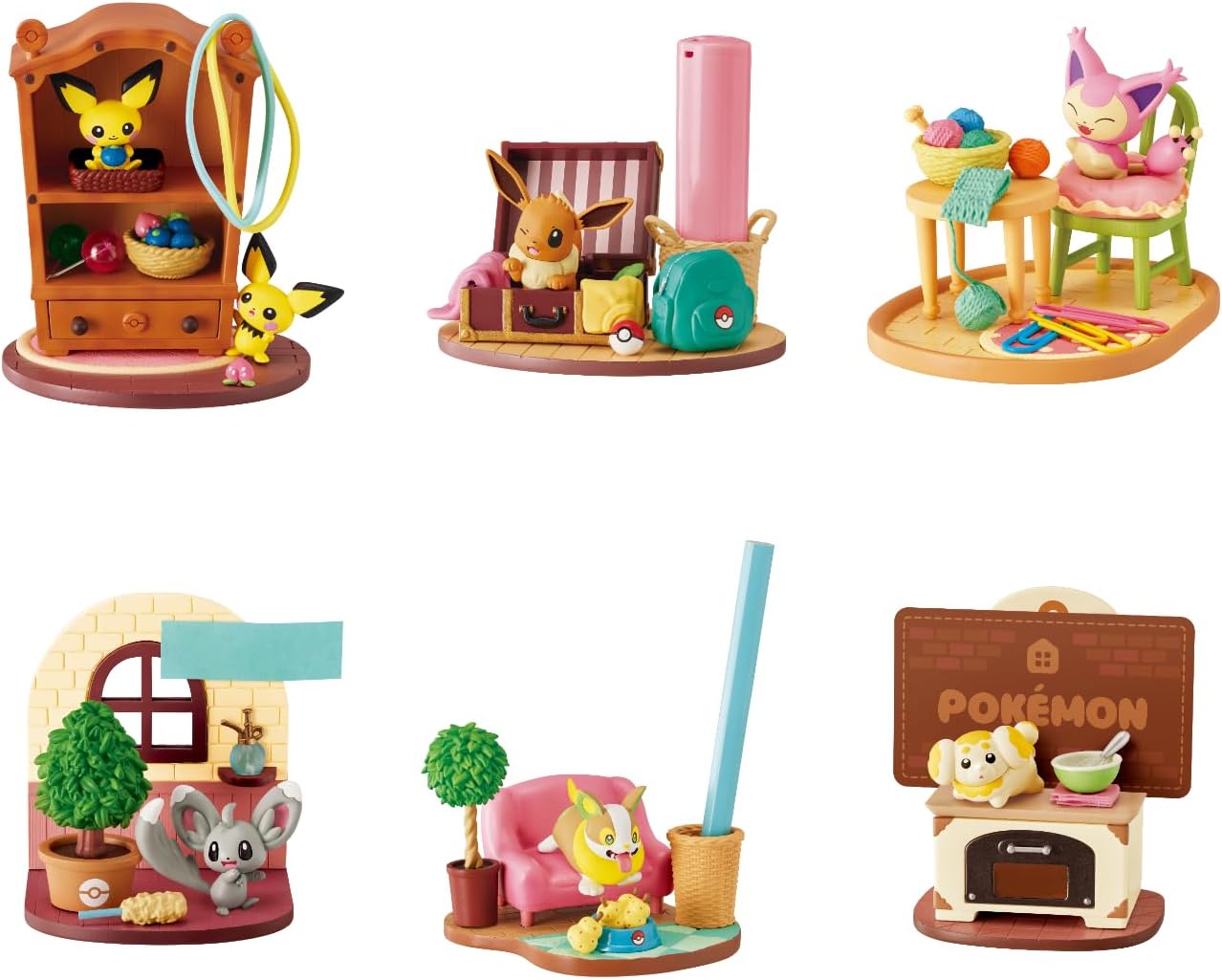 Rement Pokemon DesQ Relaxing Home! 1 box (H x W x D): 4.5 x 2.8 x 2.8 inches (115 x