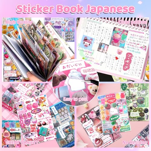 Image of 800Pcs Cute Scrapbook Stickers Travel Y2k Japanese Sticker Book for Adult Kawaii Korean Stickers for Journaling Heisei Retro Aesthetic Sticker Manga Style Decor for DIY Craft Junk Journal Gifts Parade