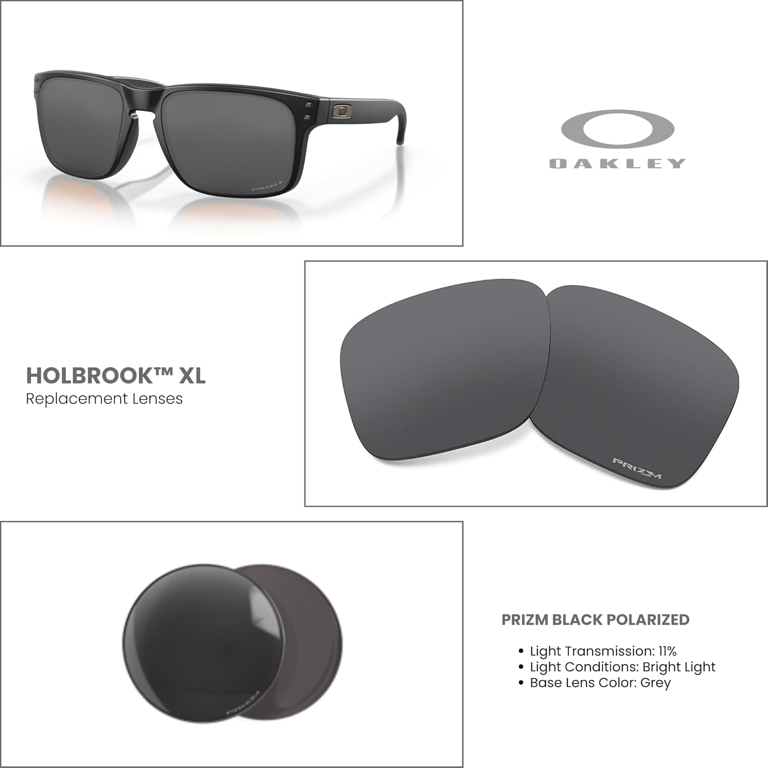 Oakley Original Holbrook XL OO9417 Polarized Replacement Lenses Bag+ Bundle Microfiber Pouch -FRAMES NOT INCLUDED