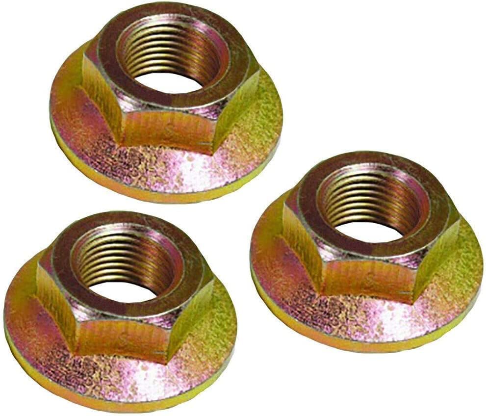 MILLOR Blade Spindle Pulley Nut 712-0417 712-0417A 912-0417 912-0417A for Cub Cadet MTD Toro (3Pack)