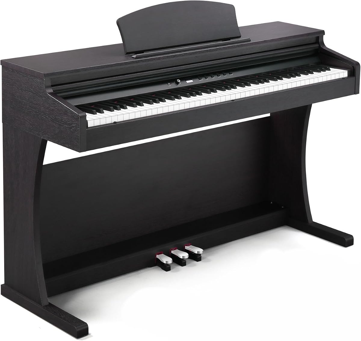 Ktaxon Piano ponderado de 88 teclas, teclado de piano vertical, teclado de piano digital | 4 acción de martillo graduada, grabación, transposición, división, metrónomo, teclado dual, equipo completo para principiantes (rosa oscura)