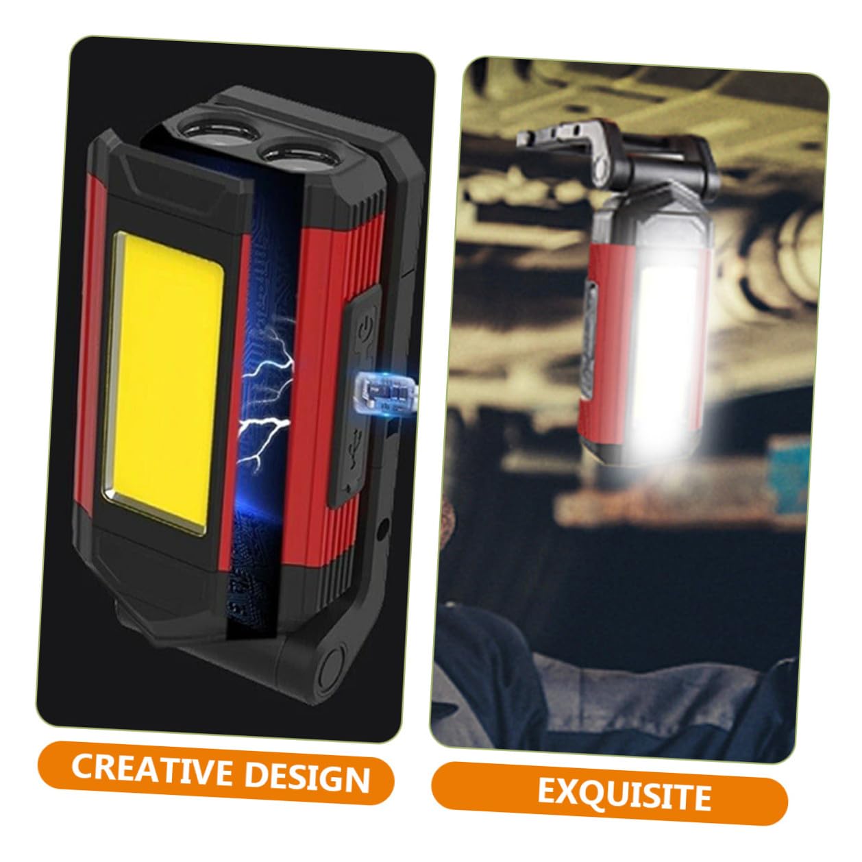 Luce di Ispezione LED Ricaricabile USB 2800 Mah con Fissaggio Magnetico