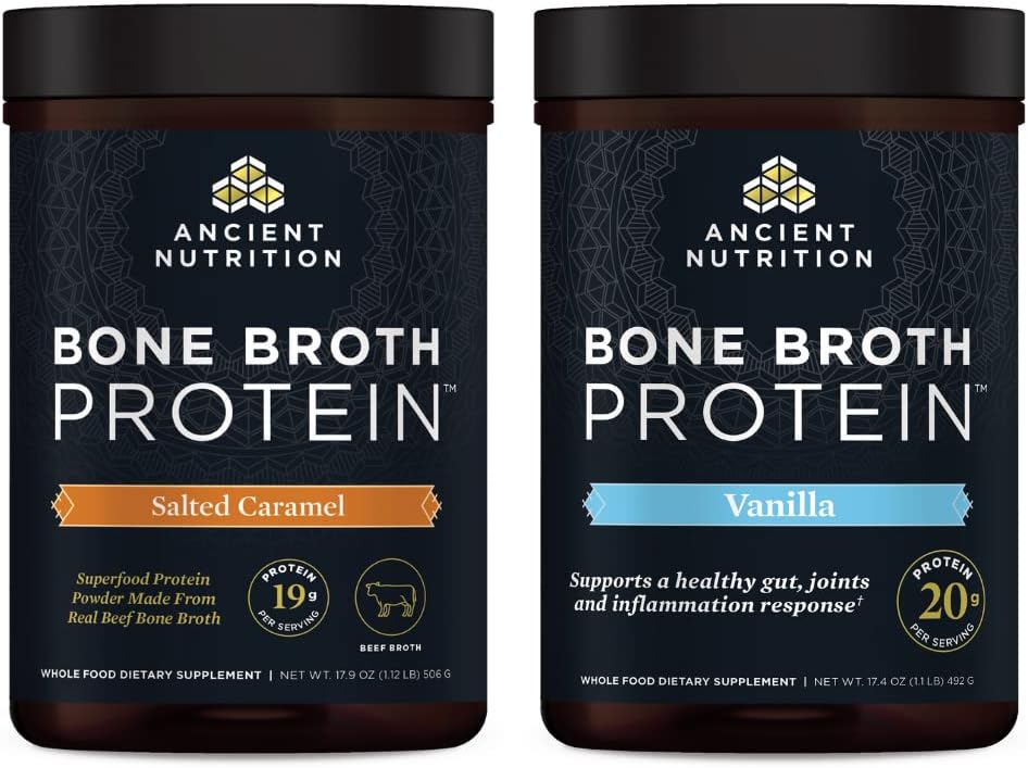 Ancient Nutrition Beef Bone Broth Protein Powder, Salted