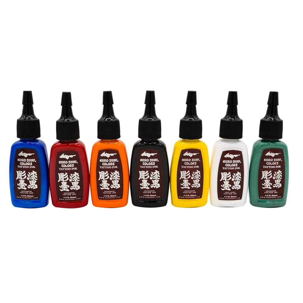【YOURNUS】Come-in Pigment Half Sleeve Amazon.com: Kuro Sumi Japanese Tattoo Color Ink Pigments Set