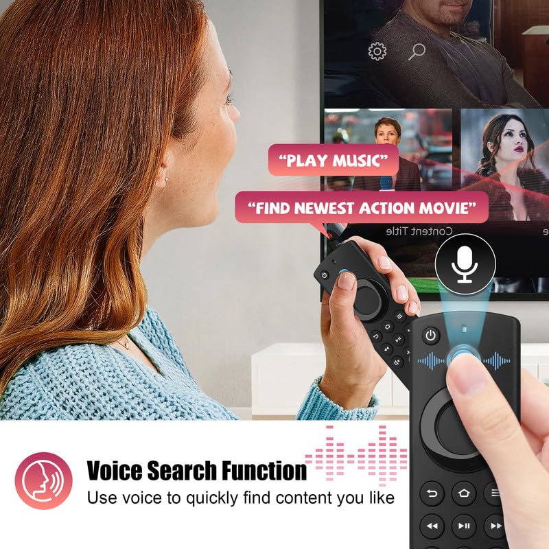 Image of Remote Fire Replacement Voice Control Compatible with All FireSeries, for Fire TV Stick 4K /Lite /4K Max /HD, for Firestick Cube(3rd /2nd Gen), for Insignia,Pioneer Fire Smart TV