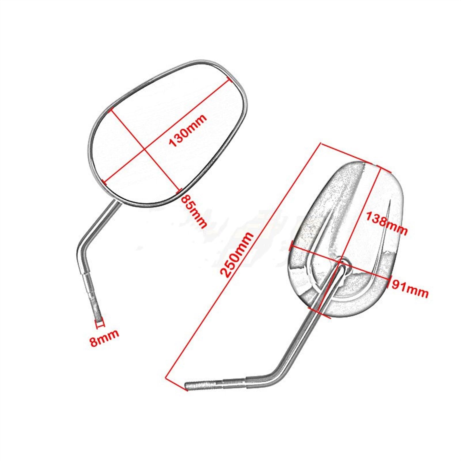 Moto End Bar Specchietti Per H&arley Per Touring Road King Road Glide Per Spo&rtster 883 1200 Per Dyna Heritage Softail FXDB Specchietti Retrovisori Universali Per Moto Da 8MM Specchietto