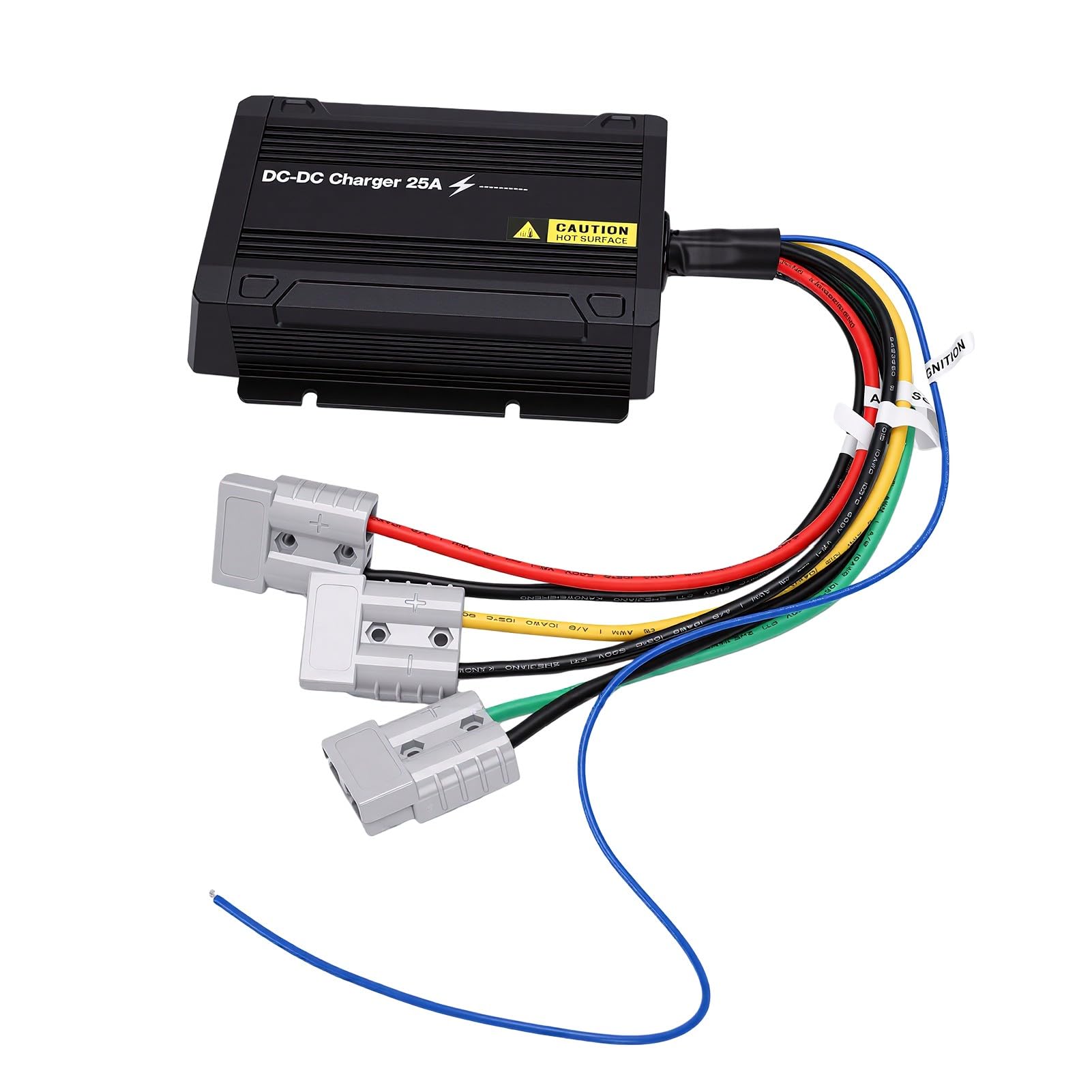 FTVOGUE Cargador de Batería CC a CC 25A MPPT Entrada Dual Solar | Aleación de aluminio, entrada solar MPPT, uso marino RV, compatibilidad Gel AGM LFP, resistencia al agua IP68, control de 3