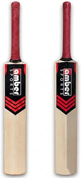 Amber Sports Lightweight Kashmir Willow Cricket Bat for Tennis Ball Full Size Handcrafted Beginner Bat for Kids & Adults Durable Practice Bat for Backyard & Street Play 2.7lb