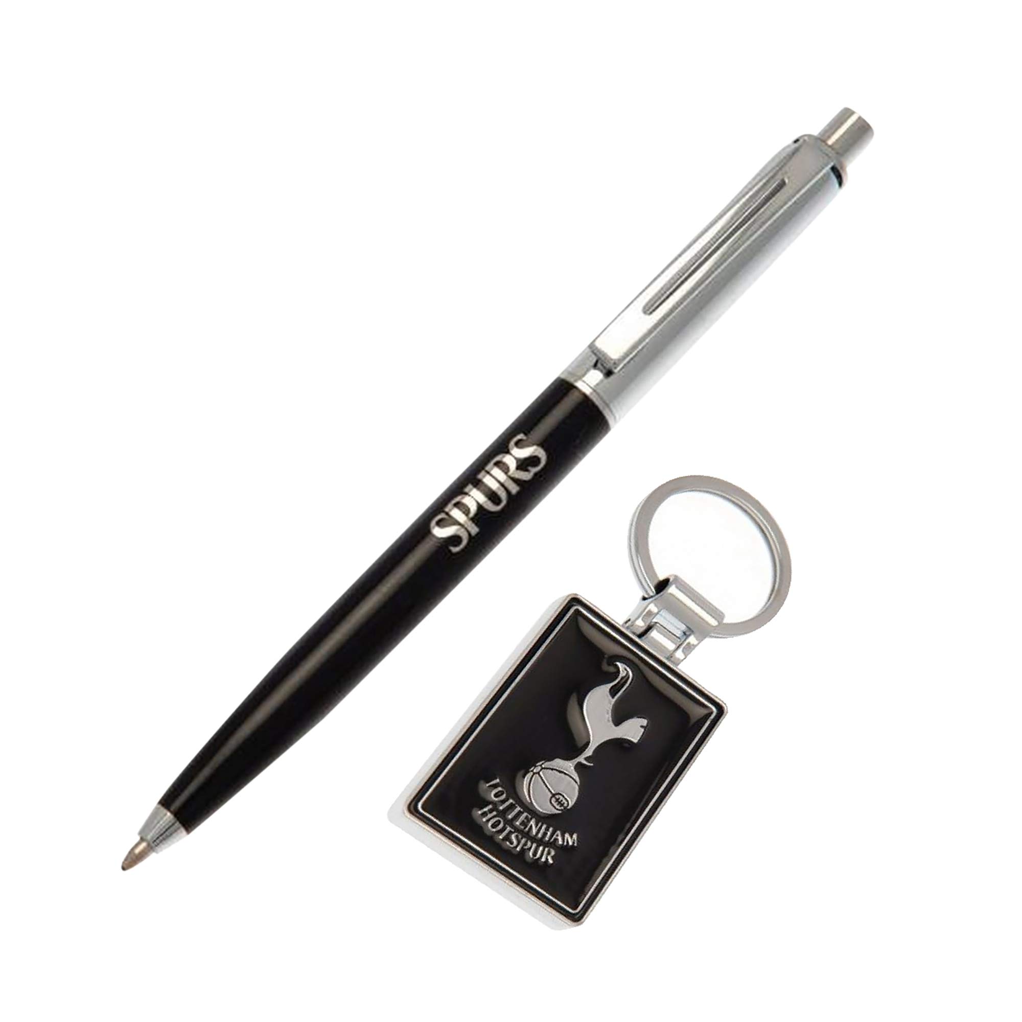Tottenham Hotspur Black ( Fc Spurs Pen & Keyring Executive Gift Box Set 100% Official