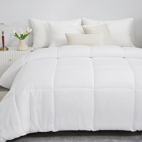 Miniatura 4 de Elysian Homes  Edredón alternativo de plumón suave y esponjoso para todas las estaciones, ligero, agradable a la piel, fácil de lavar, tamaño Queen,