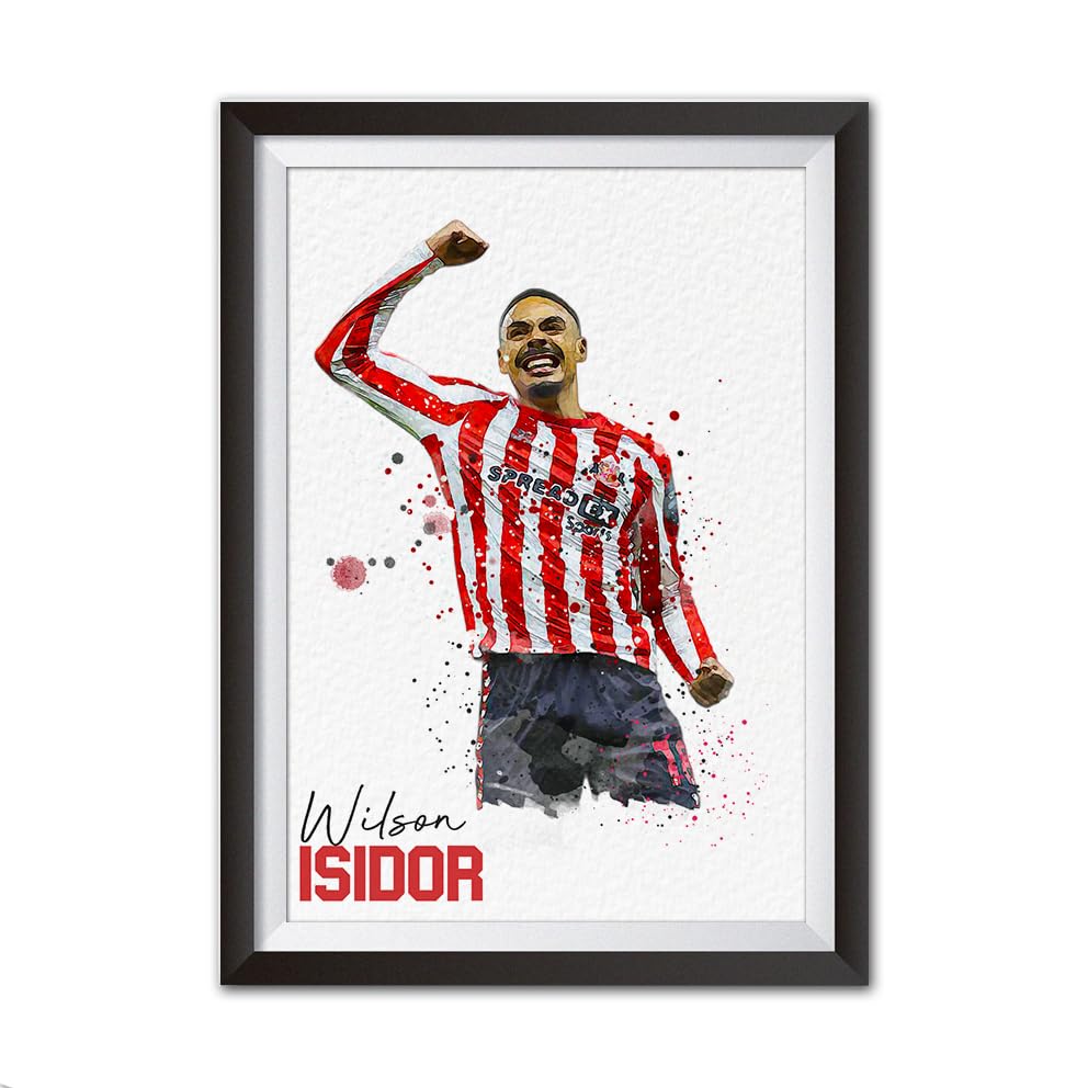 Wilson Isidor Sunderland Watercolour Style Poster Print | Print Only No Frame | Football Art