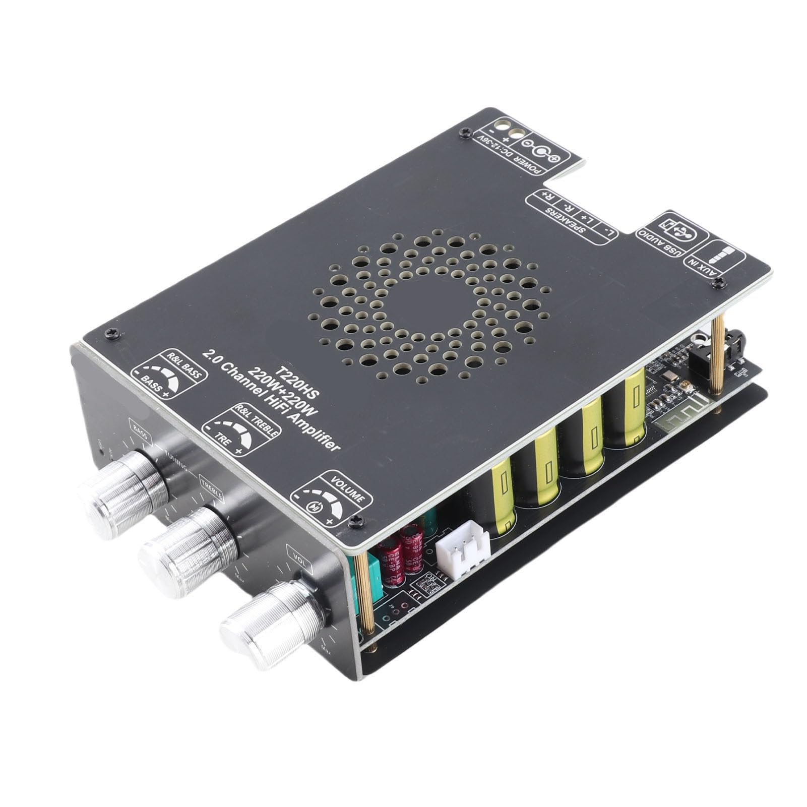 KUIDAMOS T220HS Płyta Wzmacniacza Mocy Bluetooth Wysoka wydajność 220W Stereo Wzmacniacz HiFi do Domowego Sprzętu Odtwarzanie Muzyki z Komputera DC 12-36V