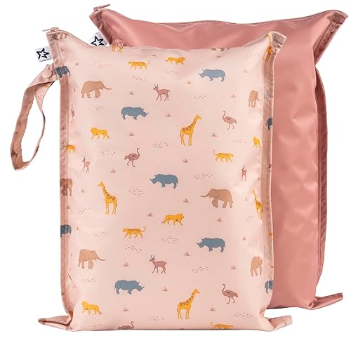 Tiny Twinkle - Bolsas impermeables y lavables para organización y almacenamiento para viajes, coches, guarderías, pañales de bebé, yoga, playa,
