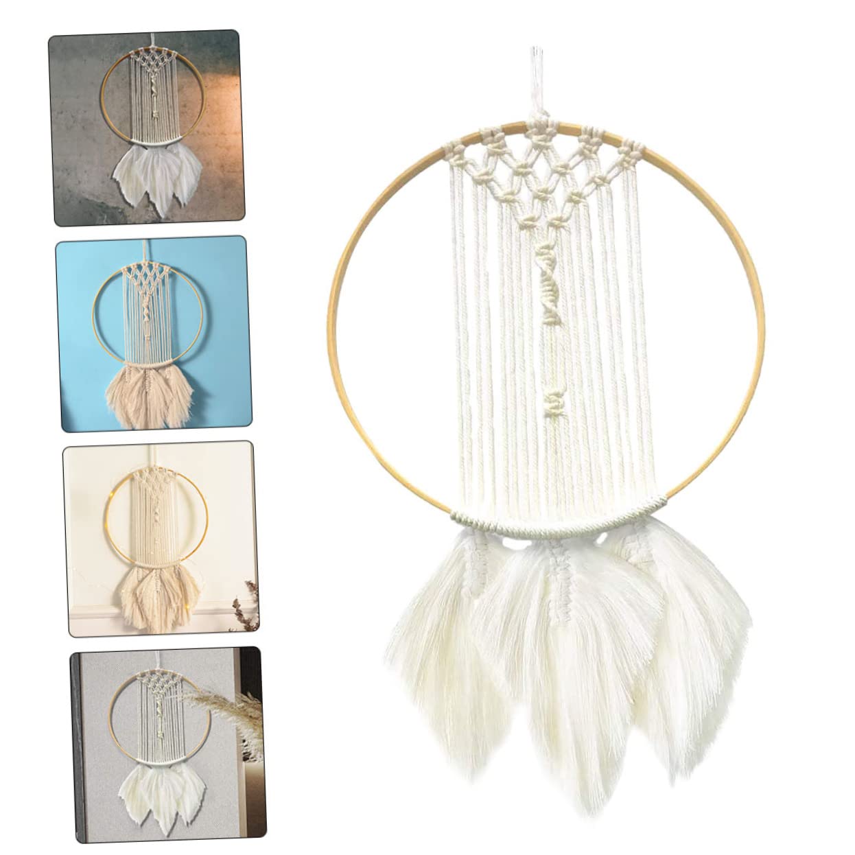 Mobestech 2stücke Boho Dreamcatcher Wanddeko Handgemachte Wandgestaltung Für Schlafzimmer Und Kinderzimmer Für Besondere Anlässe Leicht Und Fängt Gute Träume