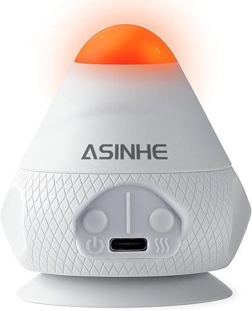 VibeHeat Mini – Heated Vibrating Massage Ball with Suction Base, 2 Heat & 2 Vibration Modes, Deep Tissue Trigger Point Massager for Back, Neck, Feet, Muscle Relief