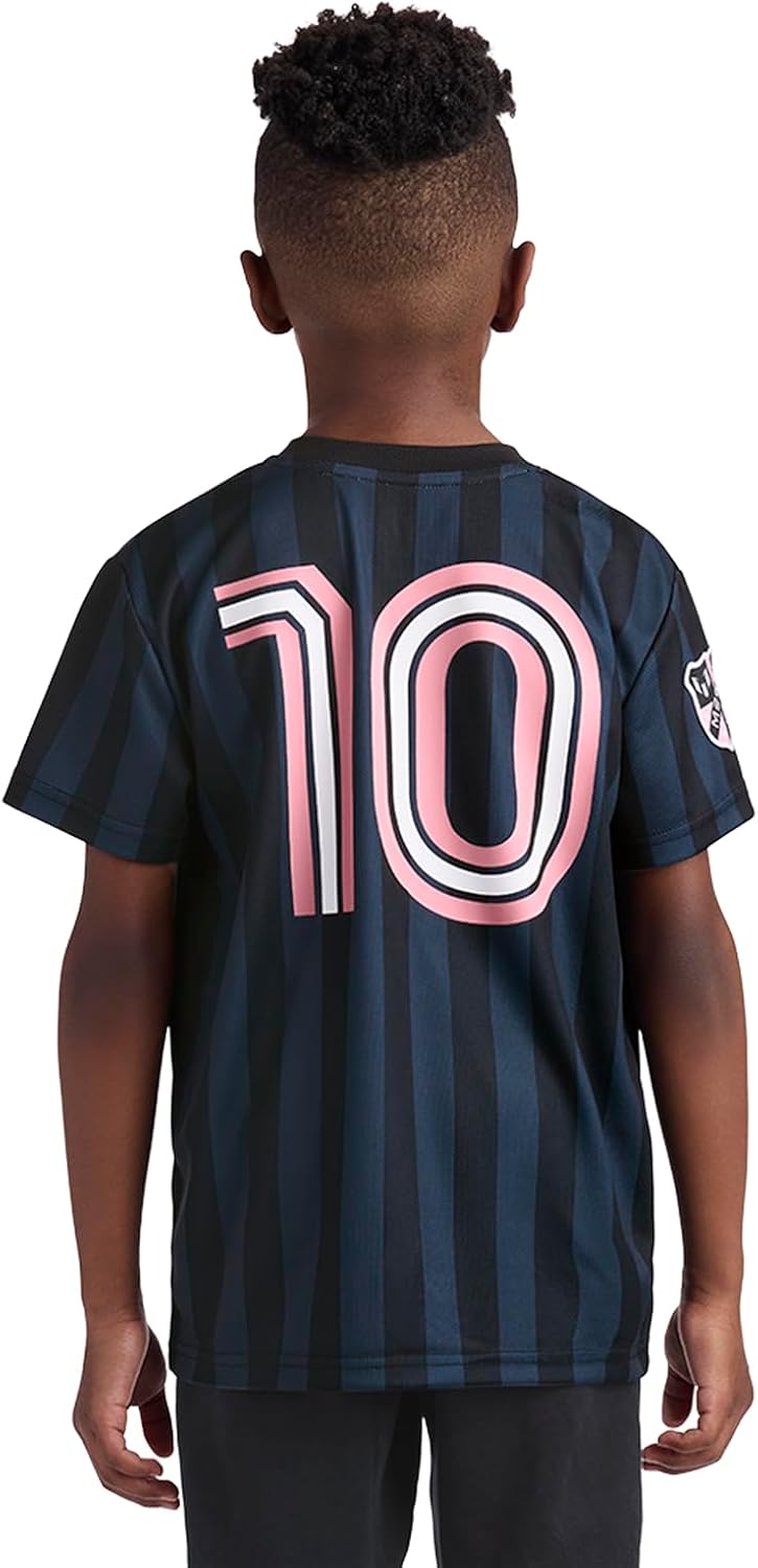 Messi Boys Lifestyle Short Sleeve Top, Loose-fit V-Neck Shirt with Logo, Comfortable - Image 2