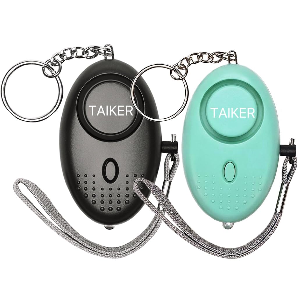 Personal Alarm for Women, 2Pcs 140dB Self Defense Keychain LED Light
