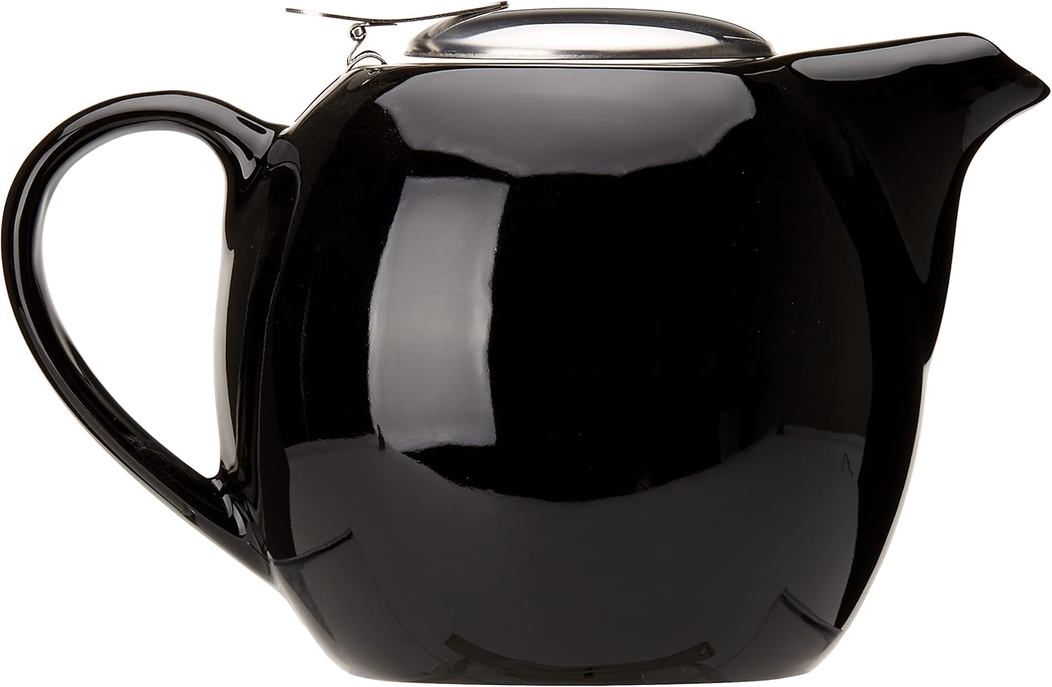 Avanti Camelia Ceramic Teapot, Pitch Black, 15768