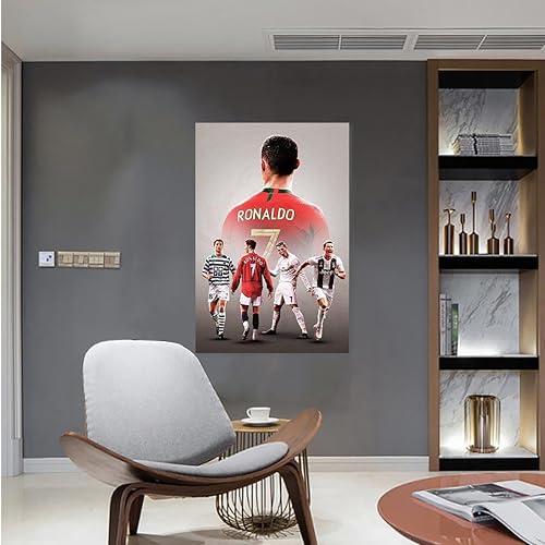 Miniatura 6 de Póster inspirador de fútbol, arte de pared motivacional de estrella de fútbol, póster deportivo de fútbol para gimnasio, oficina, decoración del