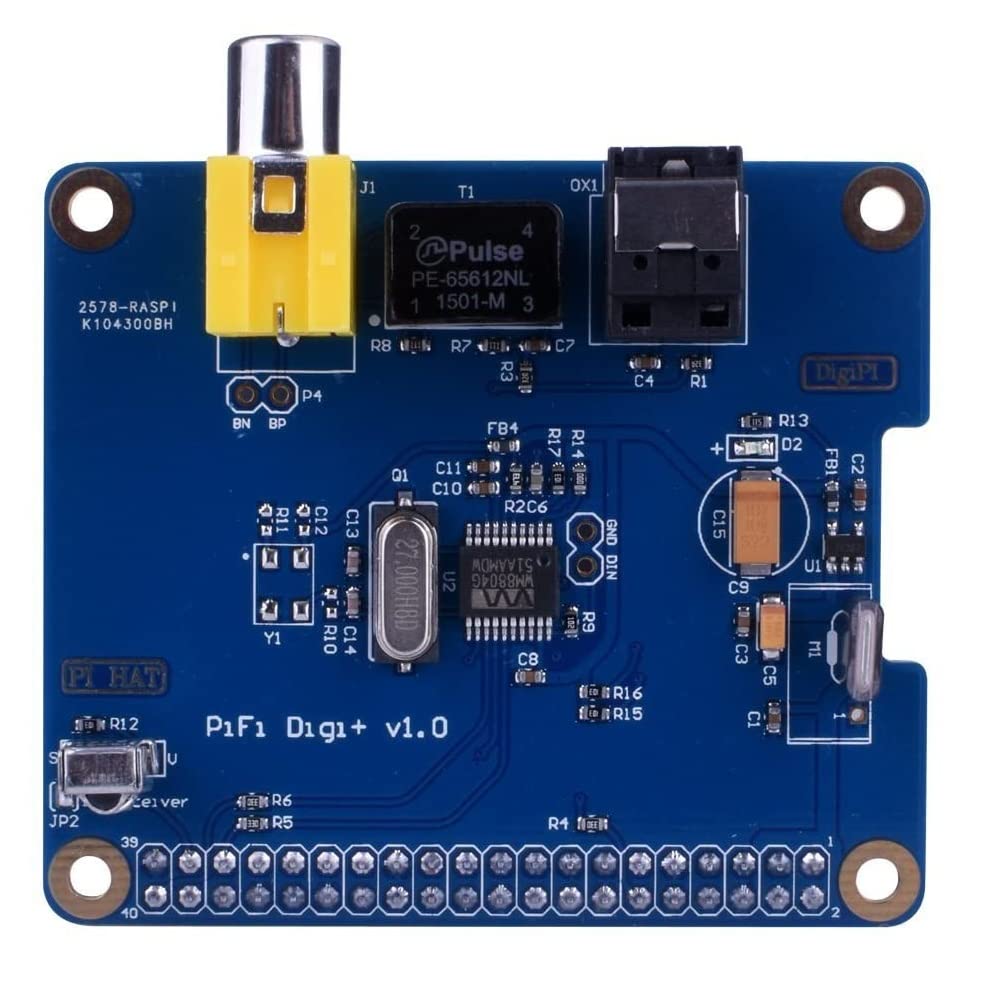 HIFI DiGi+Digital Scheda Audio I2S SPDIF Fibra Ottica RCA per Raspberry Pi 3 2 modello B B+