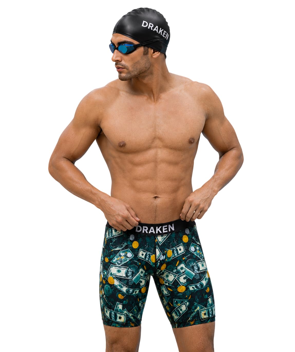 draken Swimming Shorts for Men | Quick-Dry Swimwear & Beach Shorts | Lightweight Compression Wear Ideal for Swimming, Running & Gym-picture-40