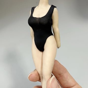 1/12 Scale Female Clothes Bathing Suit Triangle Bikini Swimsuit for 6-inches Action Figure Body Doll, 1/12 Doll Female Action Figure Swimsuit Jumpsuits Bodysuit Swimwear Clothing Black
