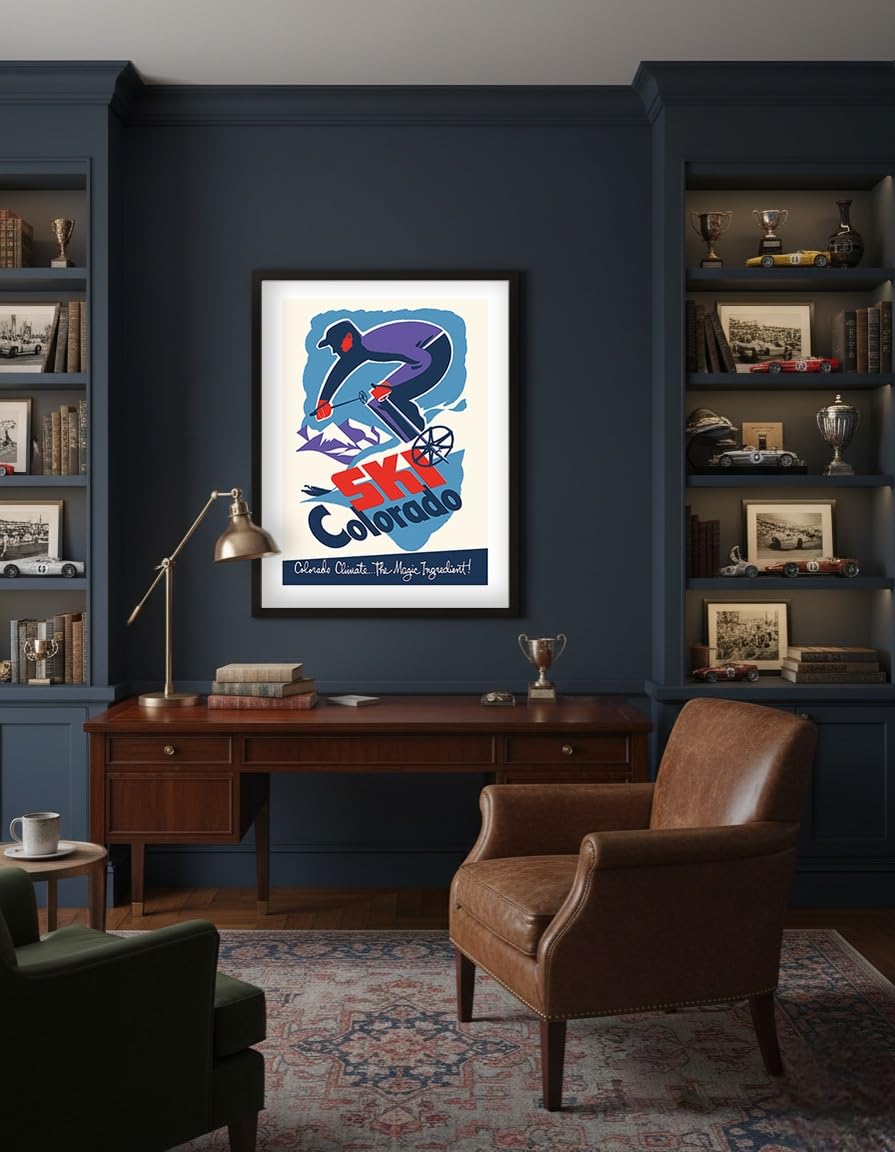 Ski Colorado - Colorado Climate... The Magic Ingredient - Downhill Skier - Poster Viaggio c.1955 - Stampa d'Arte 51 x 66cm