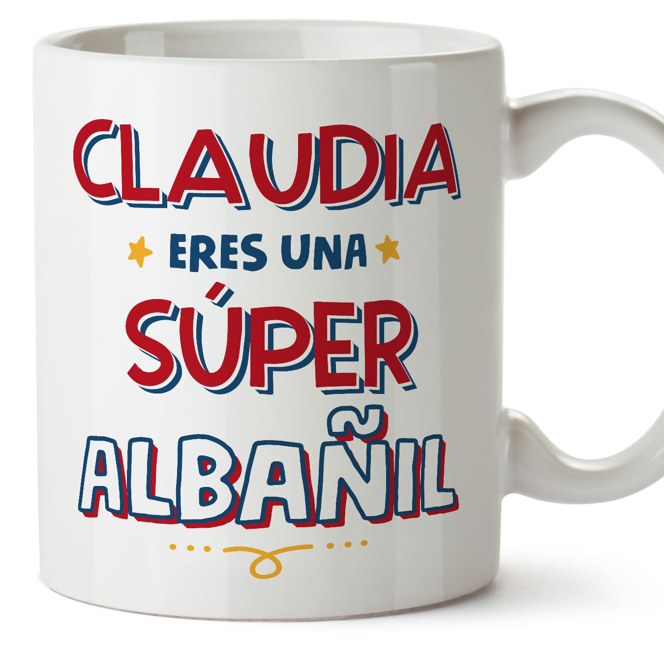 MUGFFINS Personalised Mug for Construction Worker Woman - in Spanish - Eres Súper - Funny Custom Gift for Colleagues - Ceramic 11oz Mug — image 1