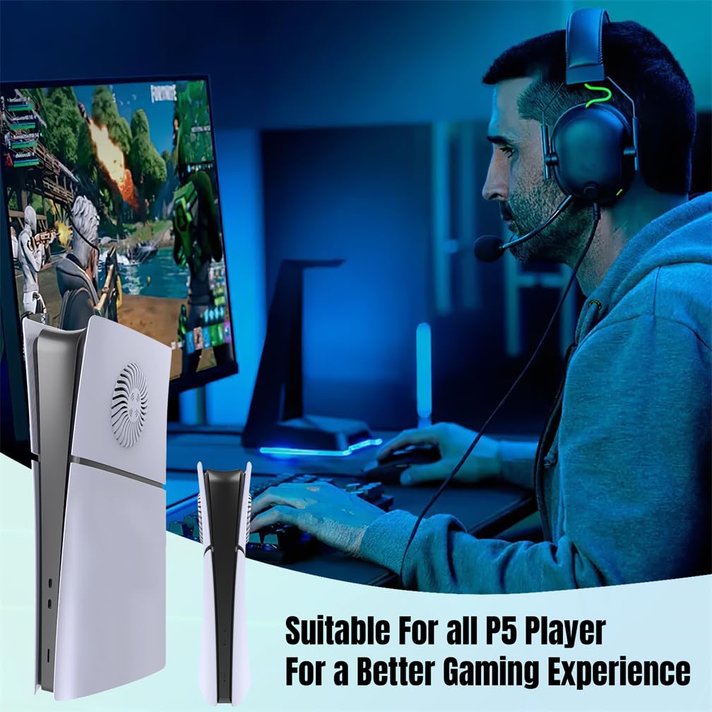 P5 Slim Faceplates Cover protettiva Digital Edition, piastra di raffreddamento antipolvere ABS dissipatore di calore pannello di ricambio per console PS5 Slim