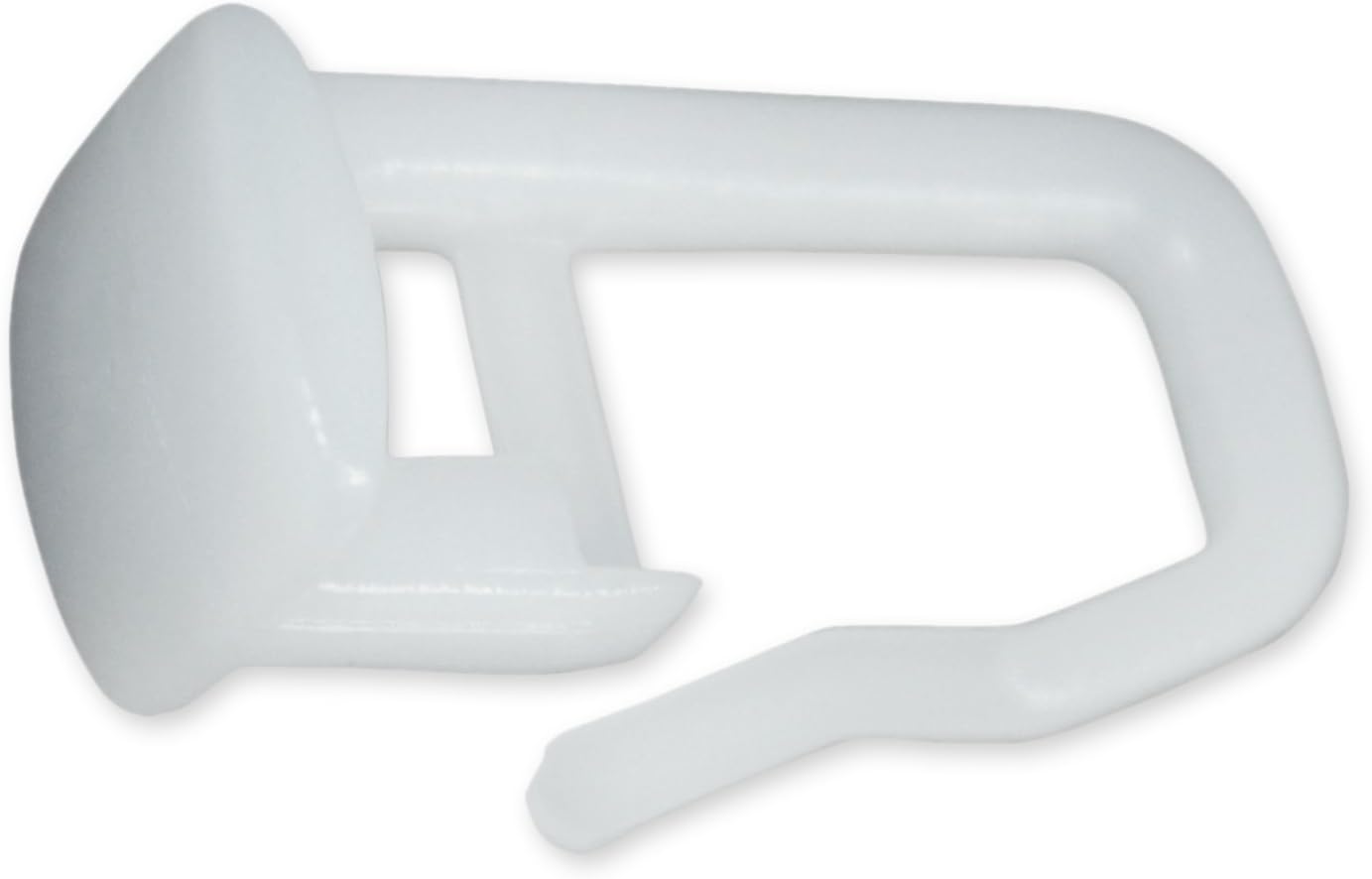 Curtain Gliders Pack of 50 Folding Hanging Hooks White Plastic Flat Head 11x10 mm for Rails with Internal Track