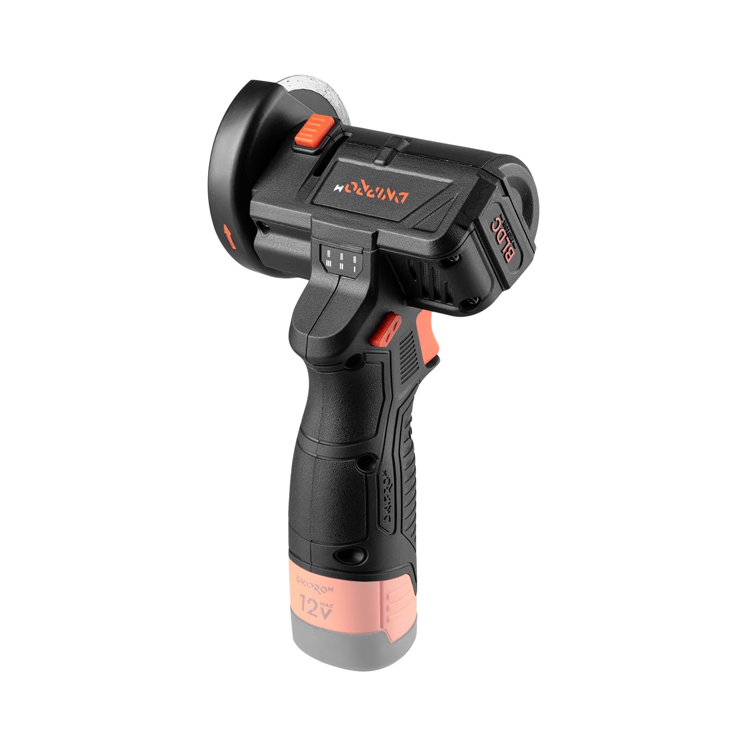 Mini Amoladora 12V CT-12BC - Cortadora Inalámbrica Motor Brushless Sin Escobillas - Disco de 76 mm, 20000 RPM, para Metal, Madera y Plástico Profesional - Sin Batería ni Cargador - Por Dnipro-M