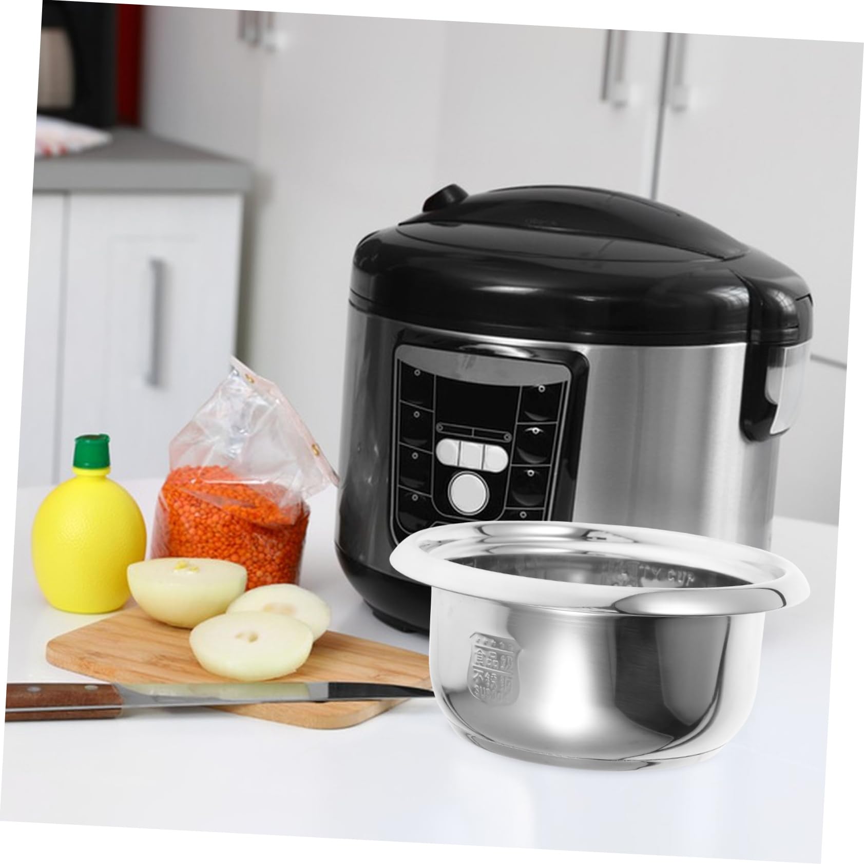 Cuve Intérieure En Acier Inoxydable 9.06 Pouces Pour Cuiseur À Riz Pot De Remplacement Universel Capacité Moyenne Chauffage Uniforme Pour Cuisine Familiale Polyvalente