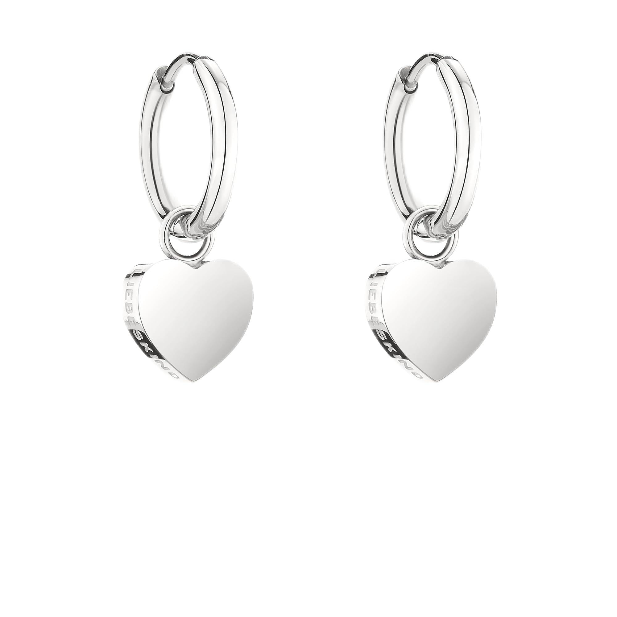 Liebeskind Berlin Ladies Hoop Earrings LJ-1782-E-11 in Stainless Steel Silver