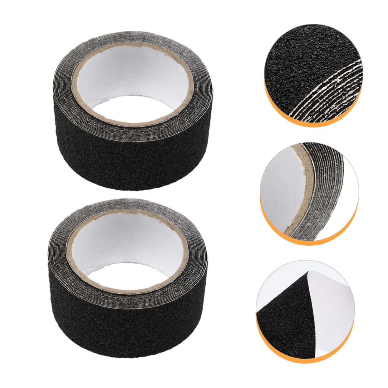 PRETYZOOM 2 Set Nastro Antiscivolo Strisce Adesive Per Scale Alta Trazione Facile Da Resistente All Usura Nero 2 * 2